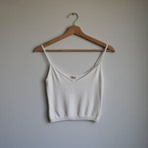 Brandy Melville John Galt White Tank Top